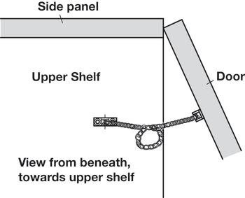 Safety Chain, for Fall Flaps and Cupboard Doors