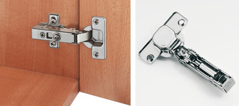 Concealed Cup Hinge, 110°, Full Overlay Mounting, Quick Fixing Straight Arm, Häfele