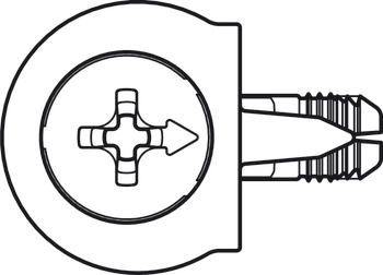 One-Part Connector, for Ø 8 mm Holes, with Pre-Mounted Bolt, OneFix