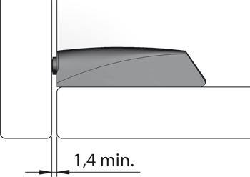 Surface Mount, Long Version, for K Push Tech Door Catch
