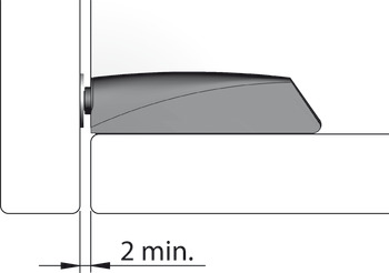 Surface Mount, Long Version, for K Push Tech Door Catch