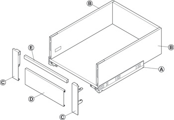 Panel, for Internal Drawer, Matrix Box Slim A