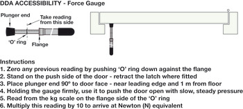 Door Force Gauge, to Test if Self Closing Door is DDA Compliant, Steel
