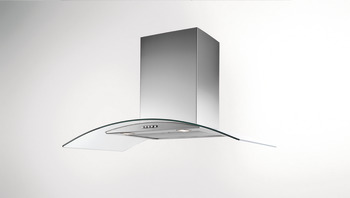 Chimney Hood, Twin R2 Curved Glass