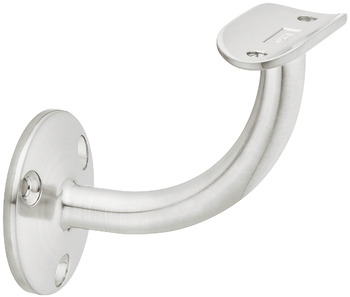 Hand rail support, with curved support, bar railing system