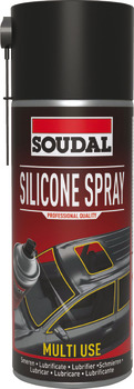 Multi Use Spray, Size 400 ml, Soudal Silicone Spray, For lubricating and smoothing parts