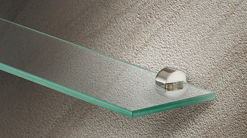 Shelf Support, Clamp Design, Screw Fixing, for 8-10 mm Glass and Wood Thickness