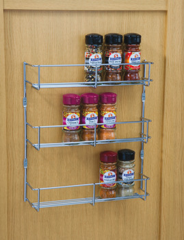 Spice and Packet Rack, Three Tier, Mesh or Linear Wire, Depth 55 mm