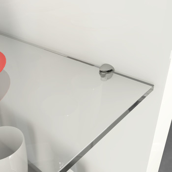 Shelf Support, Plug in, Clamp Design, for 4-10 mm Glass Shelves, Cobra