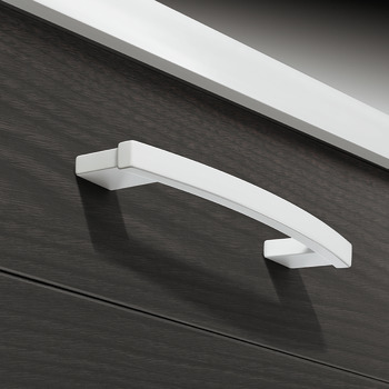Furniture handle, handle with base, zinc alloy, Häfele design