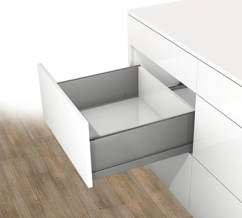 Drawer side runner system, for Nova Pro Scala Drawers with 186 mm High Sides, Steel