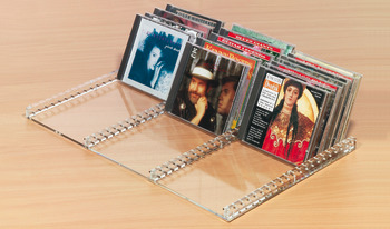 CD storage system, for CDs, upright (horizontal)