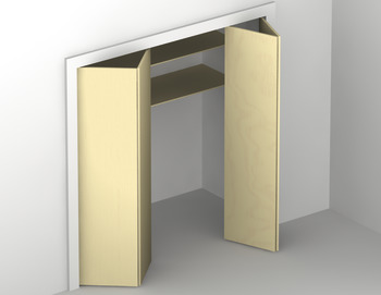 Fitting Set, for Folding Cabinet Doors, Hawa-Multifold 30/W