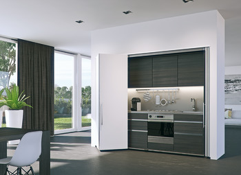 Fitting Set, for Folding and Pivoting Cabinet Doors, Hawa-Folding Concepta 25