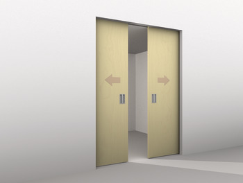 Fitting Set, for Sliding Interior Doors with Simultaneous Action, Hawa-Symmetric 80