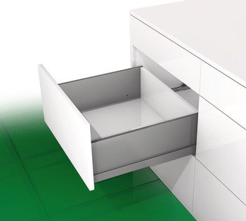 Drawer side runner system, for Nova Pro Scala Drawers with 186 mm High Sides, Steel