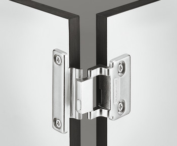 Special hinge, For laminate doors (HPL), for half overlay mounting, gap 6 mm