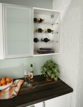 Wine Rack, Single Shelf, Chrome Wire, for Cabinets
