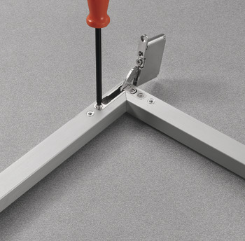 Corner conector set, For aluminium frame profile