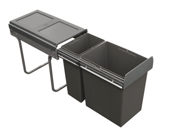 Pull Out Waste Bin, for Hinged Door Cabinets, Tek, 30 Litres