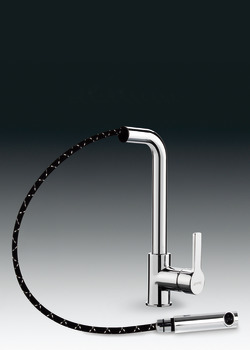 Mixer Tap, Single Lever, with Pull Out Spray, Smeg Miro