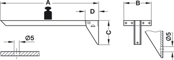 Folding Bracket, Table, with Hinge Mechanism, Tikla