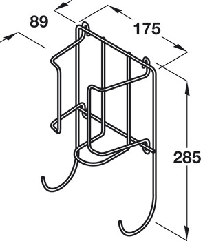 Wire Holder, for Iron and Ironing Board, Steel