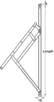 Friction Hinge, Heavy Duty, for Top Hung or Side Hung Windows, Loadpro
