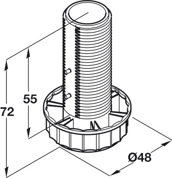 Plinth Foot Section, for use with Shaft Sections