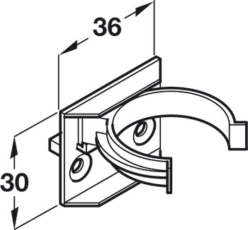 Plinth Panel Clip, for Connecting Panel to Foot, Press and Screw Fixing