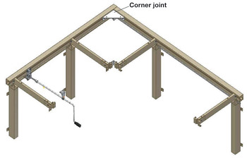 Flexi Corner Set, for Flexi Height Adjustable Worktop System, Ropox