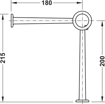 Foot rail support, bar railing system