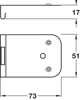 Extra Clip Connector, for Pivot Sliding Cabinet Doors, Accuride 1432
