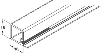 Shelving System Pole Section, Aluminium, Length 600-1200 mm, Schuco Smartcube