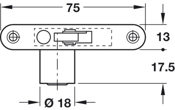 Plate cylinder, With fixed plate cylinder, for mortise lock case
