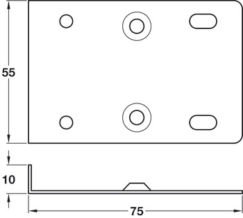 Cabinet Repair Plates, for Mounting Hinge Plates with Pre-Mounted Euro Screws