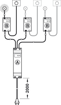 Distributor, 3-Way, with Switching Function