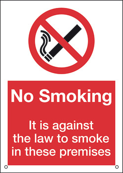 No Smoking Prohibition Sign, 148 x 210 mm, Rigid Plastic