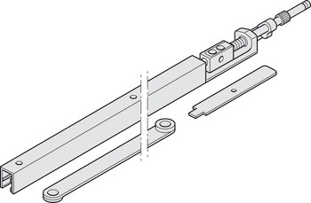 Guide rail, G96 GSR, for narrow inactive leaves, Dorma