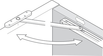 Door Holder, Overhead, for Outward Opening Doors, Steel and Plastic