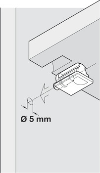 Concealed Shelf Support, for Use with Plug in Supports, for Wooden Shelves