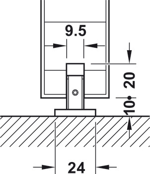 Floor guide, clear threshold