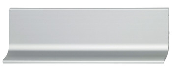 Recessed grip profile, horizontal, for handle-free appearance of front panels, aluminium