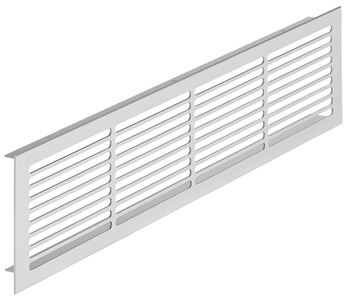 Ventilation grill, square, aluminium with smooth flanges, slotted, Startec