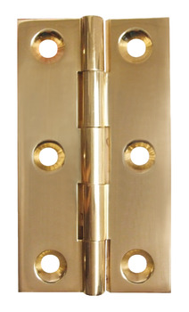 Broad Style Hinge, 75 x 42 mm, Brass