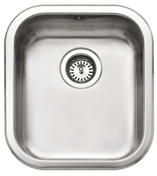 Sink, Single Bowl Inset Shallow with Insulation Pad, Ropox 30-45008