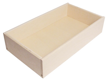 Plywood Drawer, Height 90-140 mm, Flat Packed with Lacquered MDF Base