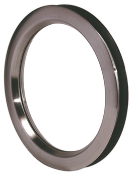 Circular Porthole Frame, for Max. 44 mm Door Thickness, Stainless Steel or Steel
