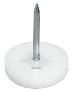 Pin Type Glide, White Plastic