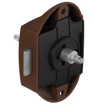 Deadbolt rim lock, Häfele Push-Lock, can be operated from both sides